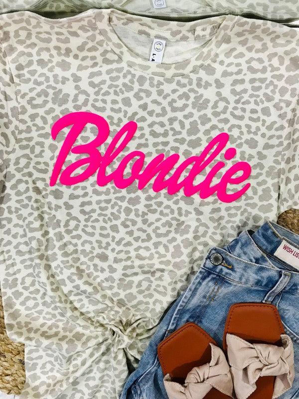 Blondie Barbie Leopard Puff Tee