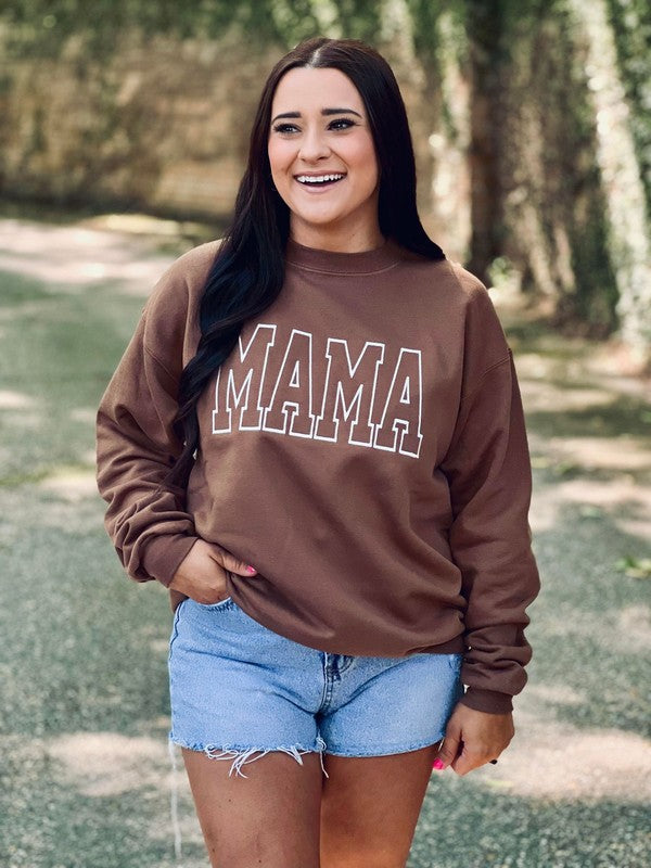 Mama Varsity Tonal Embroidered Sweatshirt