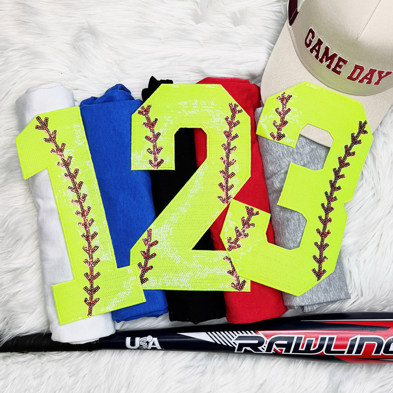 Custom Softball Number Tee