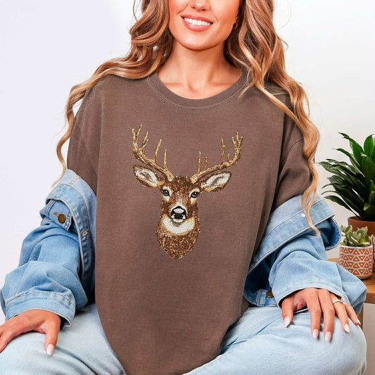 Faux Rhinestone Buck Tee