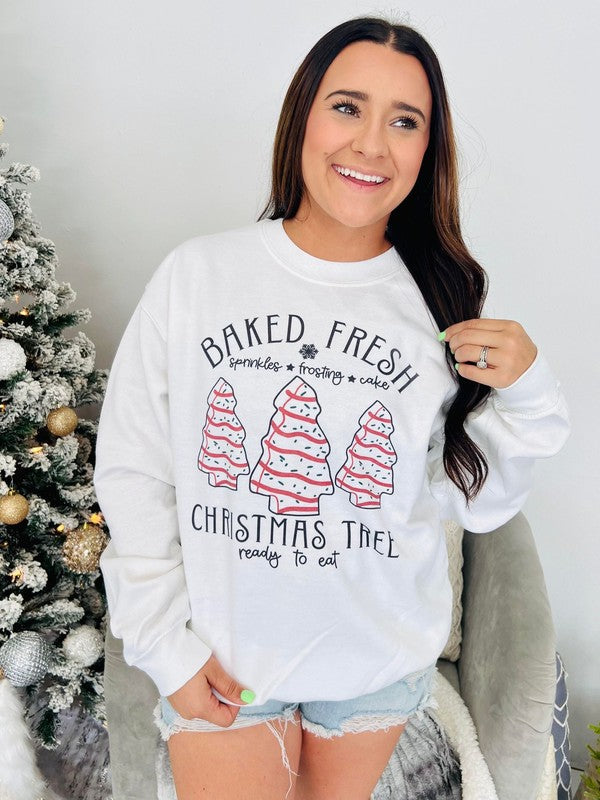 Baked Fresh Christmas Tree Cake's Trio Sweatshirt