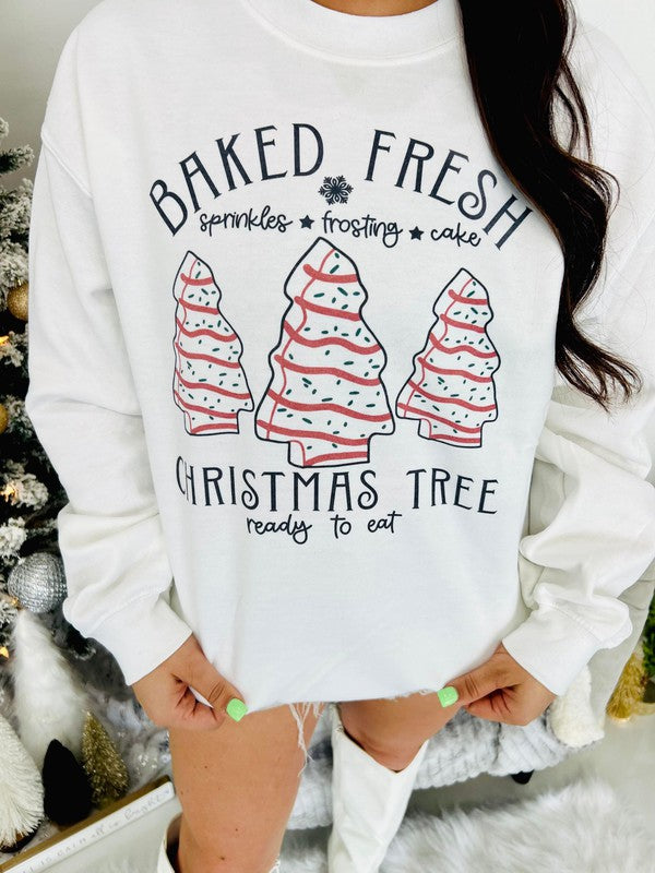 Baked Fresh Christmas Tree Cake's Trio Sweatshirt