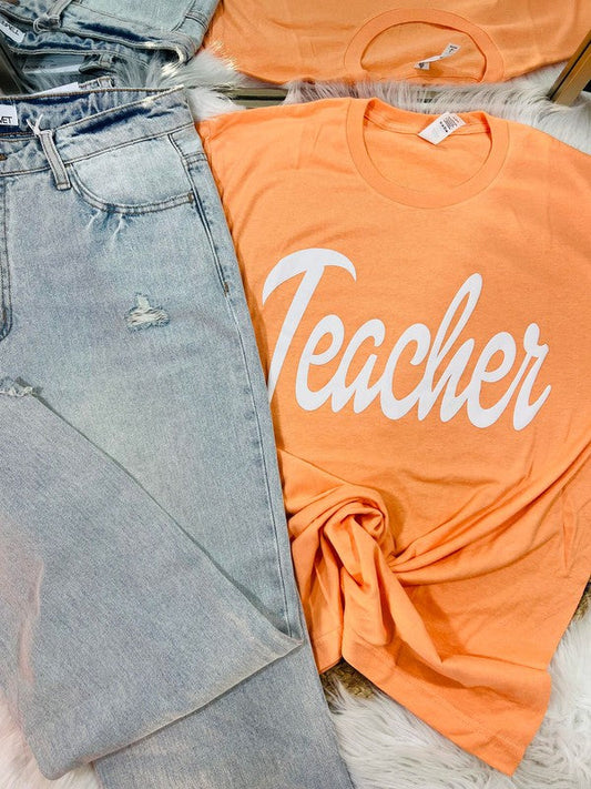 Teacher Barbie Font Puff Tee