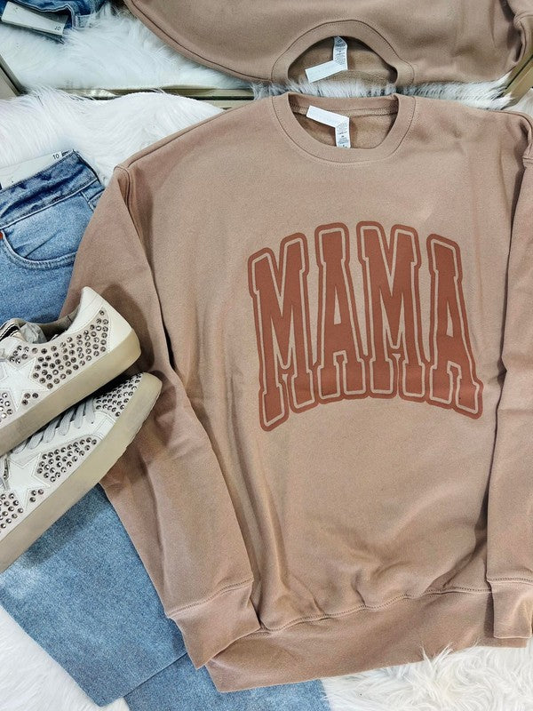 Mama Arched Varsity Puff Sweatshirt