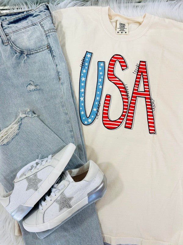 USA American Flag Patriotic Tee