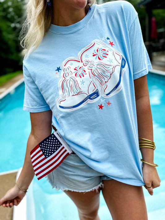 Patriotic Marchin' Boot's Tee