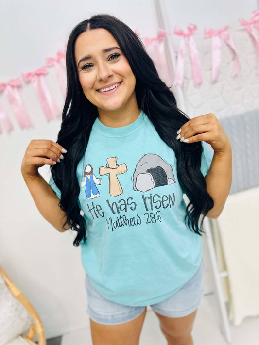 He Is Risen Easter Things Tee