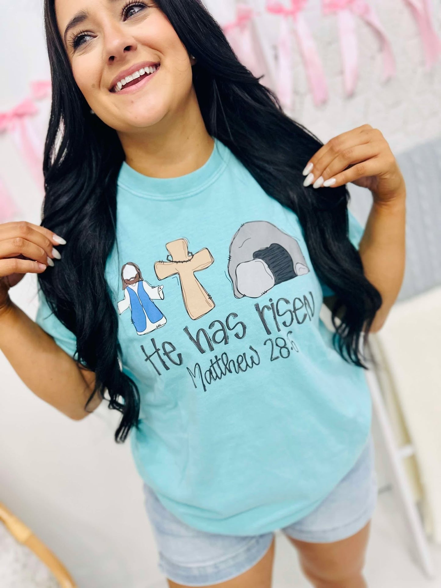 He Is Risen Easter Things Tee