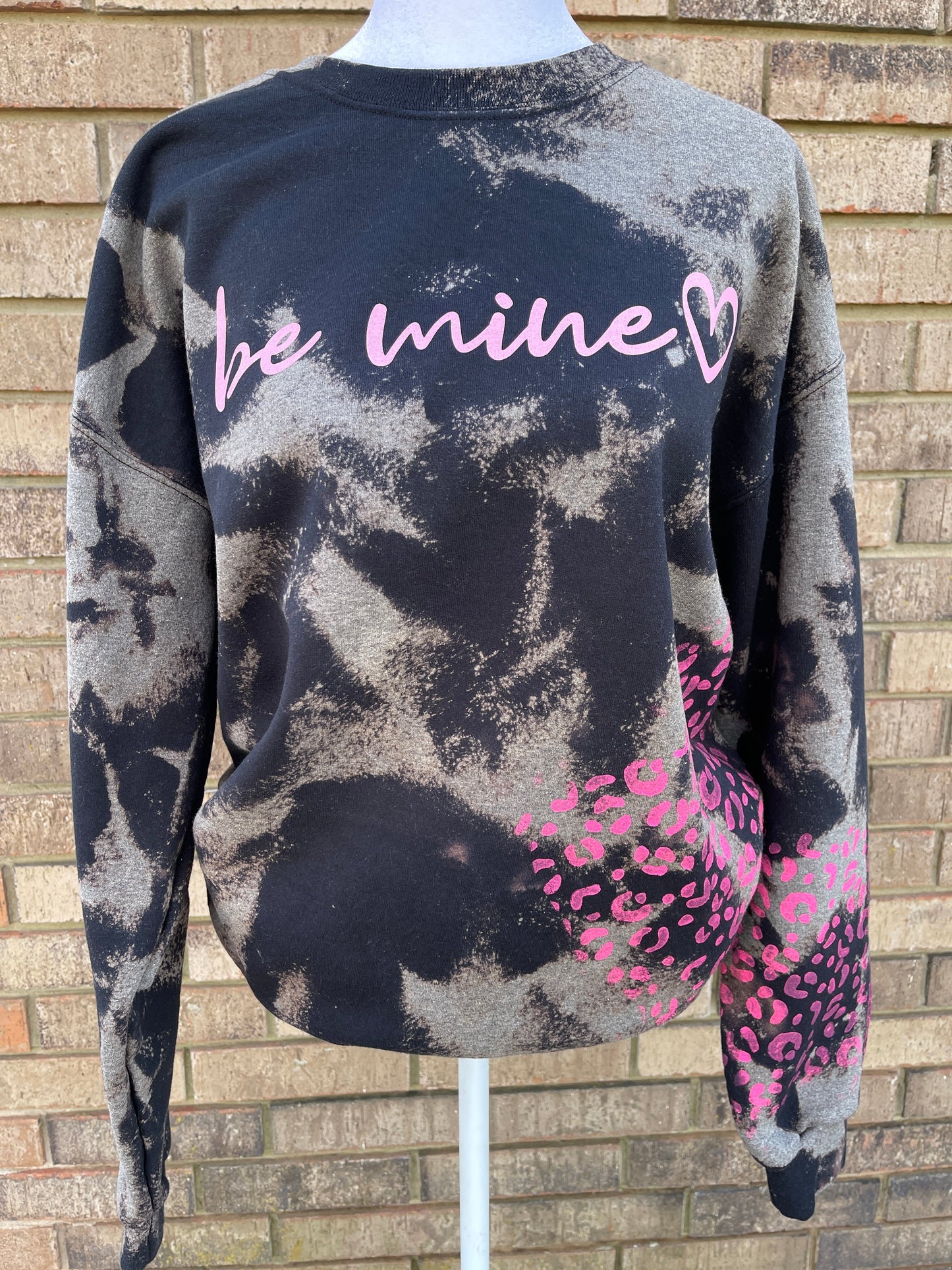Be mine pink leopard sweatshirt