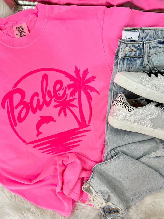 Babe Barbie Malibu Sunset Puff Tee