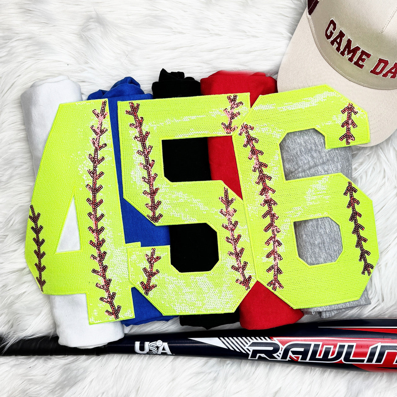 Custom Softball Number Tee