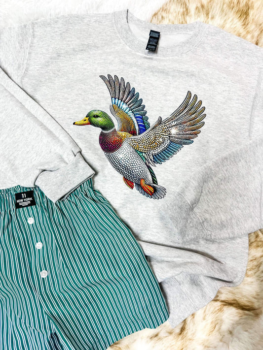 Feaux Rhinestone Mallard Sweatshirt