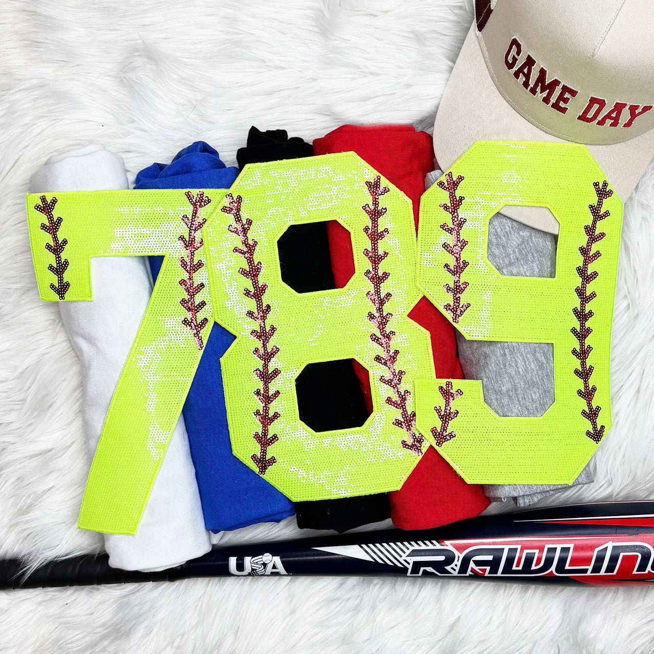 Custom Softball Number Tee