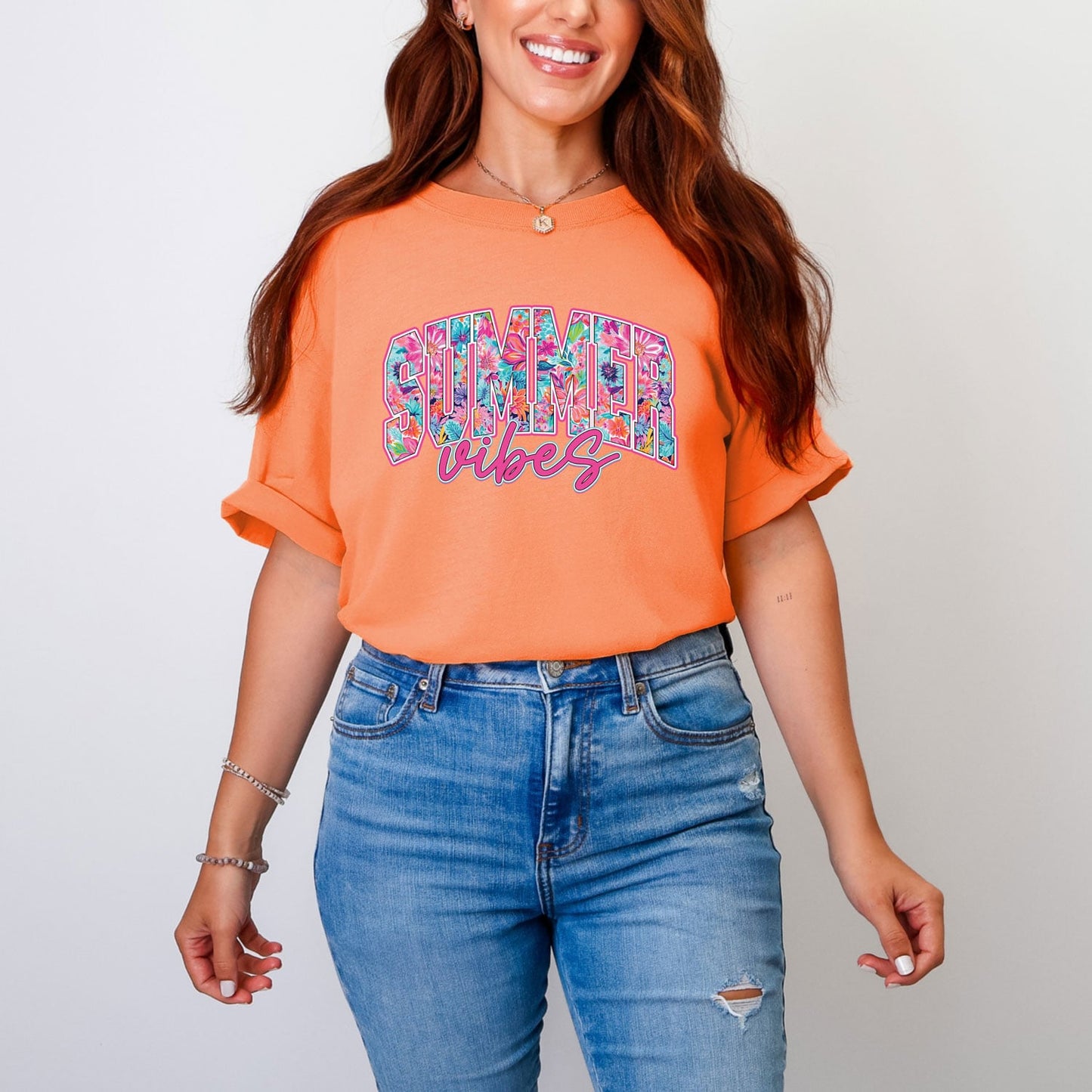 Summer Vibes Floral Tee