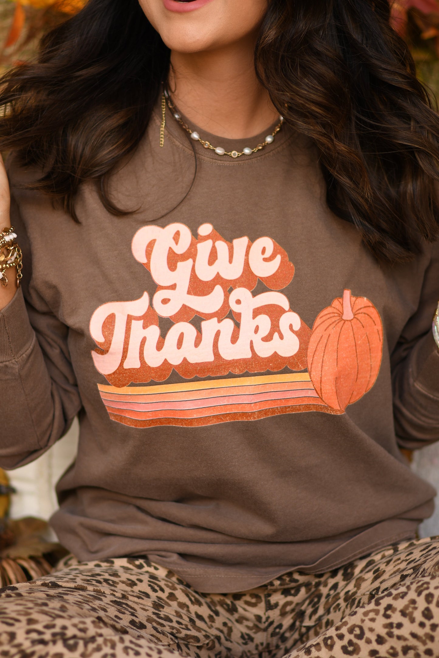 Give Thanks Retro Long Sleeve/Tee