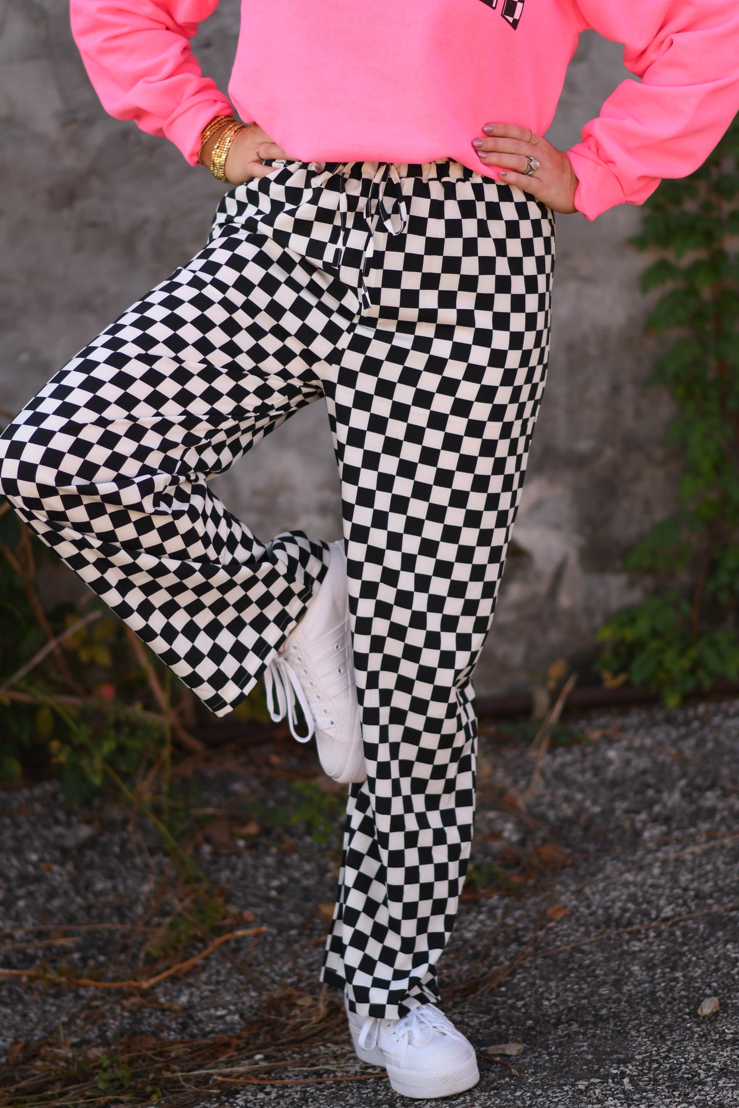 Pre-Order Black Checkered Pants (Set Available)