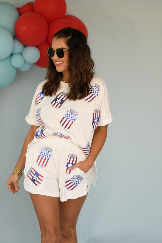 *PRE-ORDER* White Patriotic Can Set