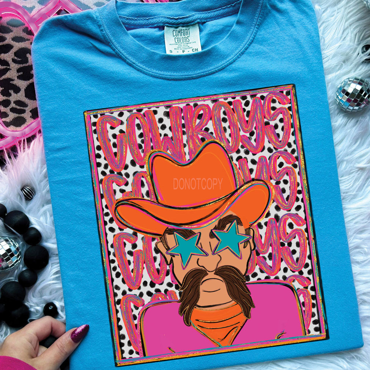Cowboys Colorful Mascot Tee