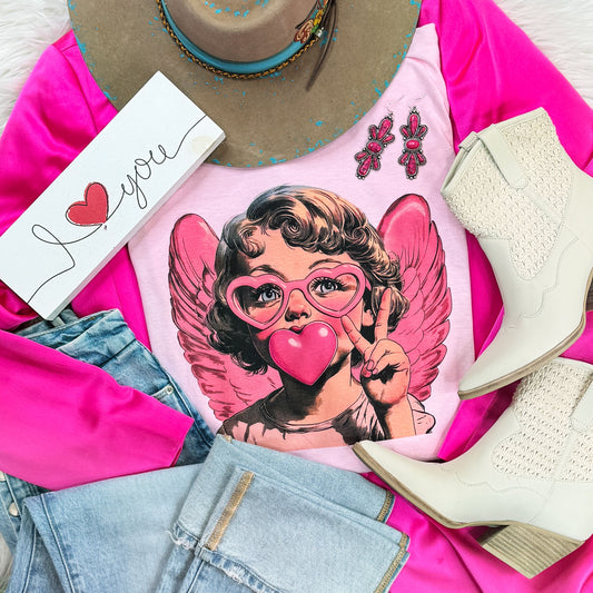 Bubblegum Cupid Blossom Tee