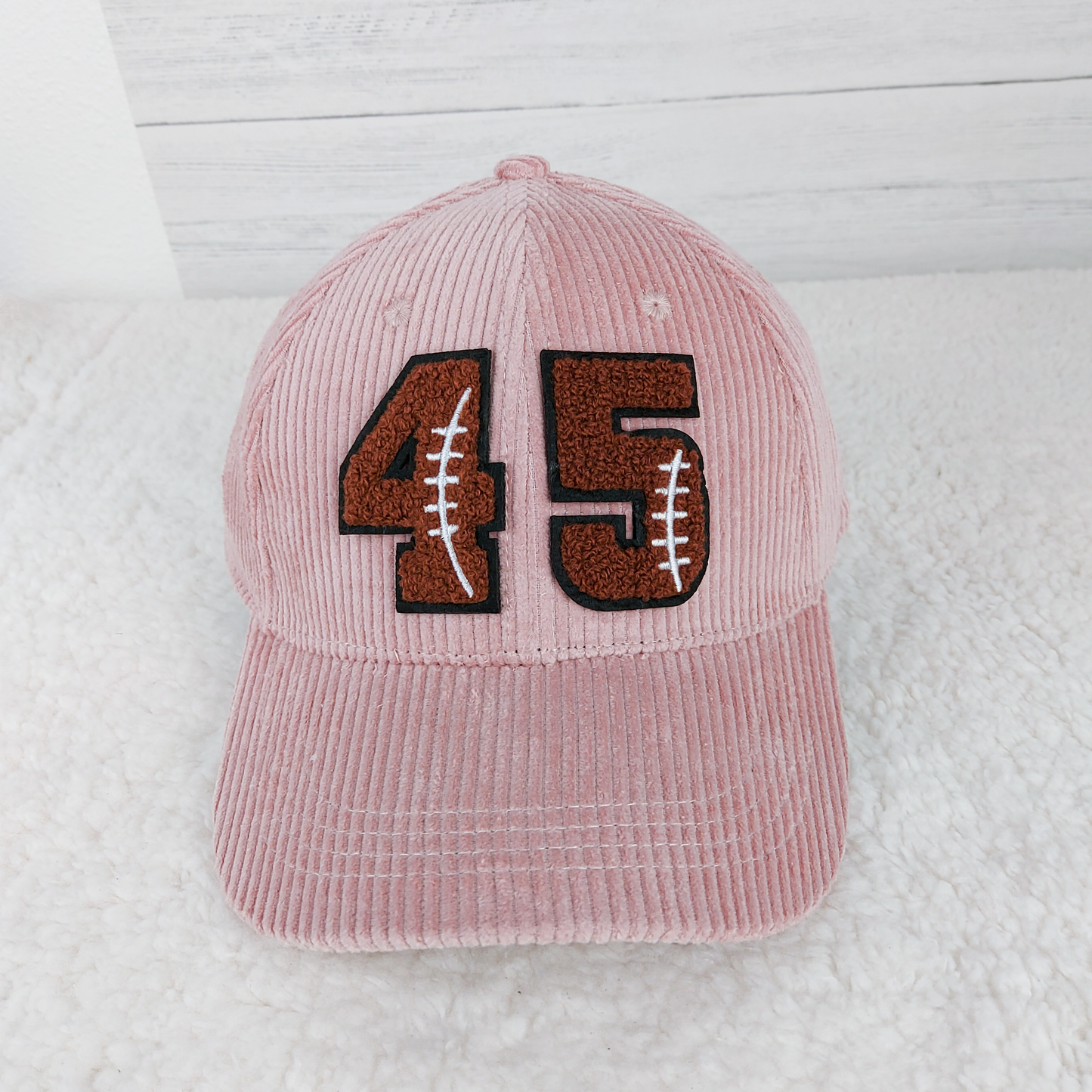 Corduroy Hat With Chenille Numbers (All Sports)