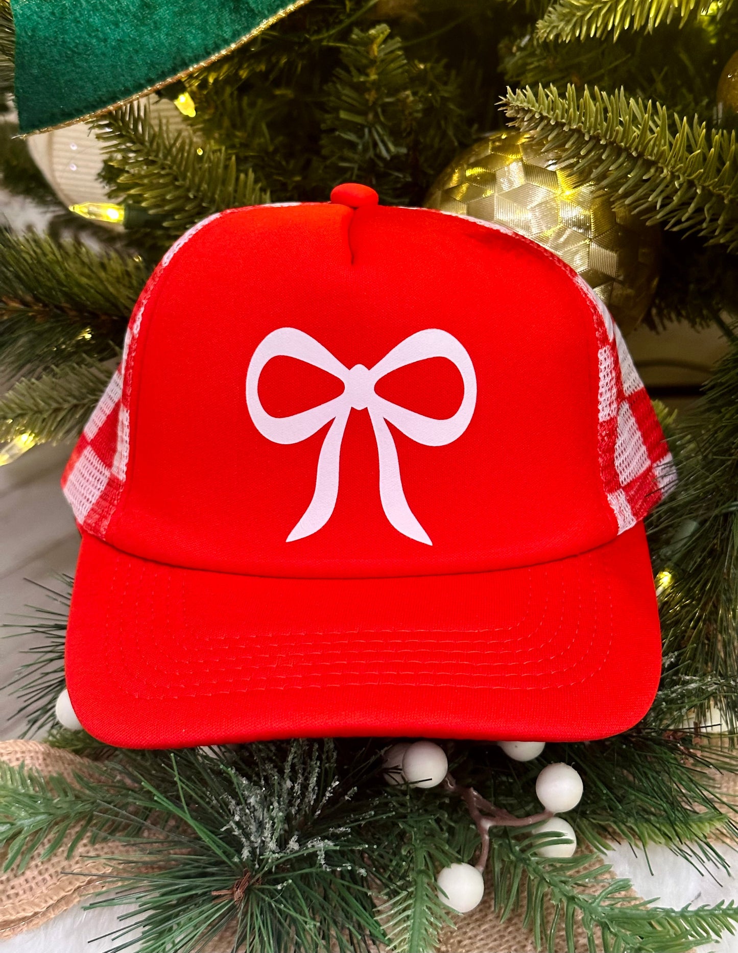 Red Bow Trucker Hat