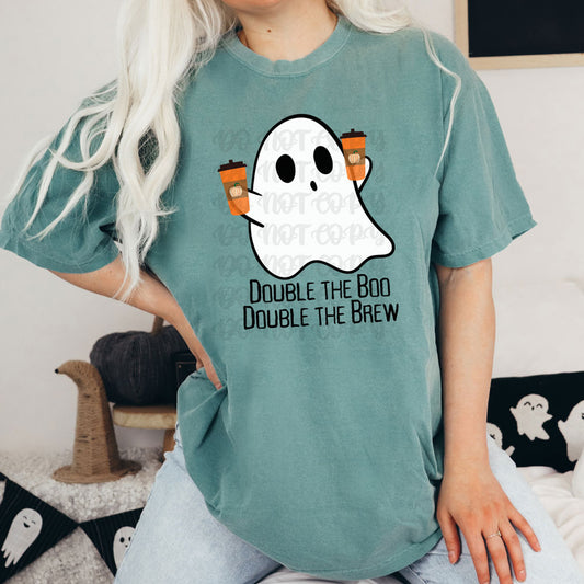Double The Boo Double The Brew Tee