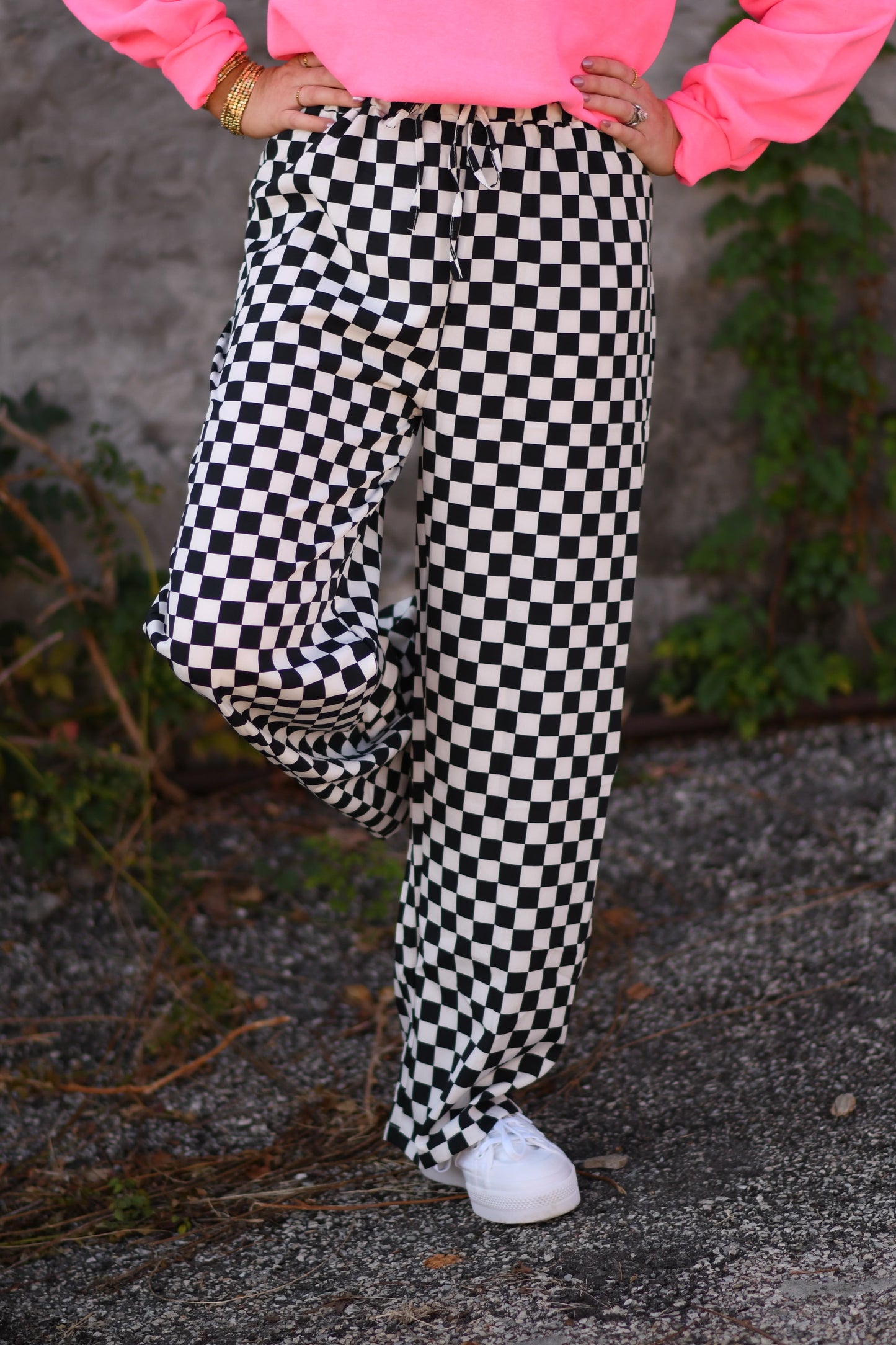 Pre-Order Black Checkered Pants (Set Available)