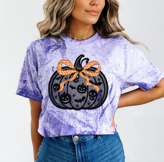 Faux Lace Pumpkin Tee
