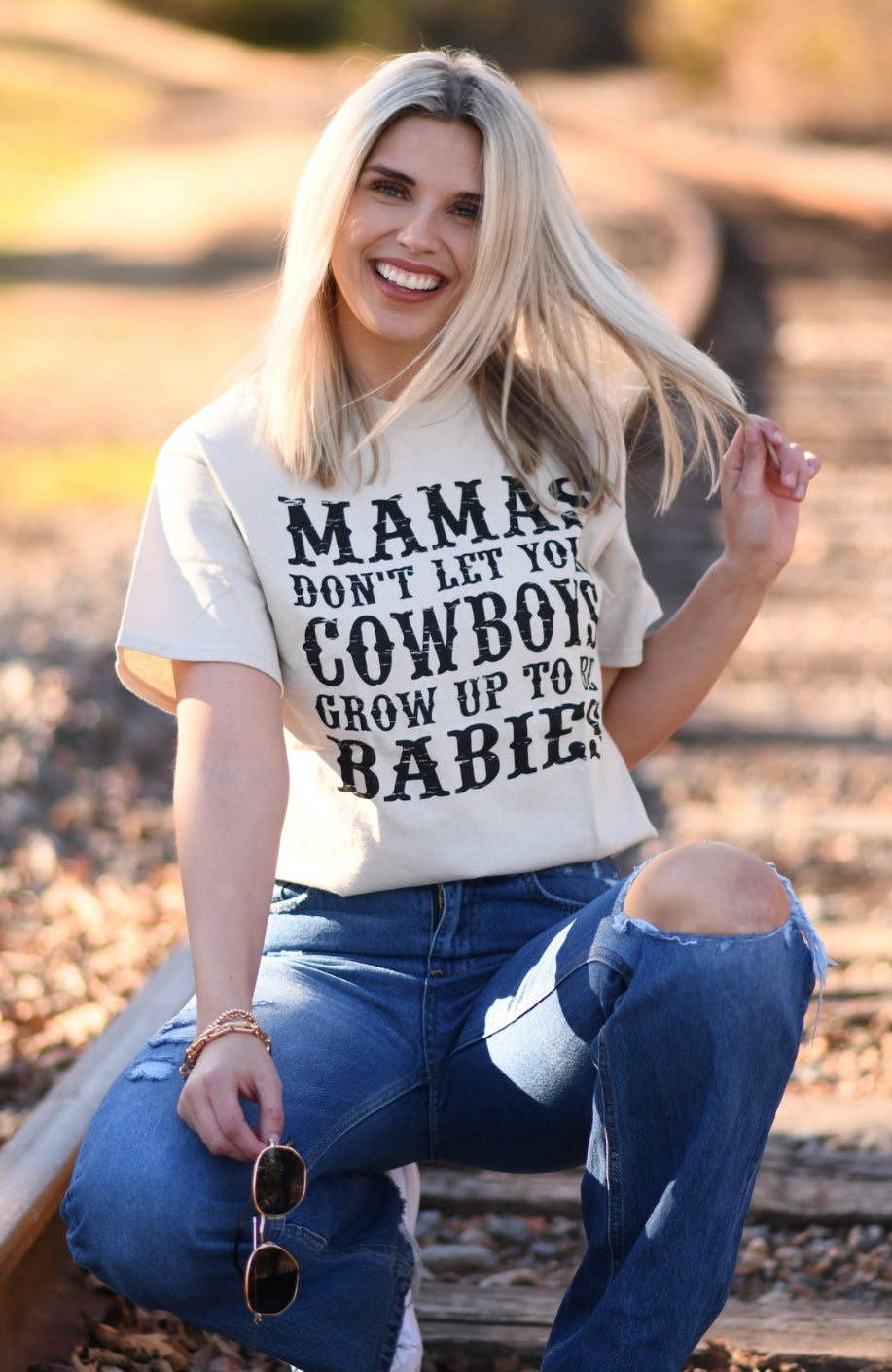 Mamas Don’t Let Your Cowboys Grow Up To Be Babies Tee