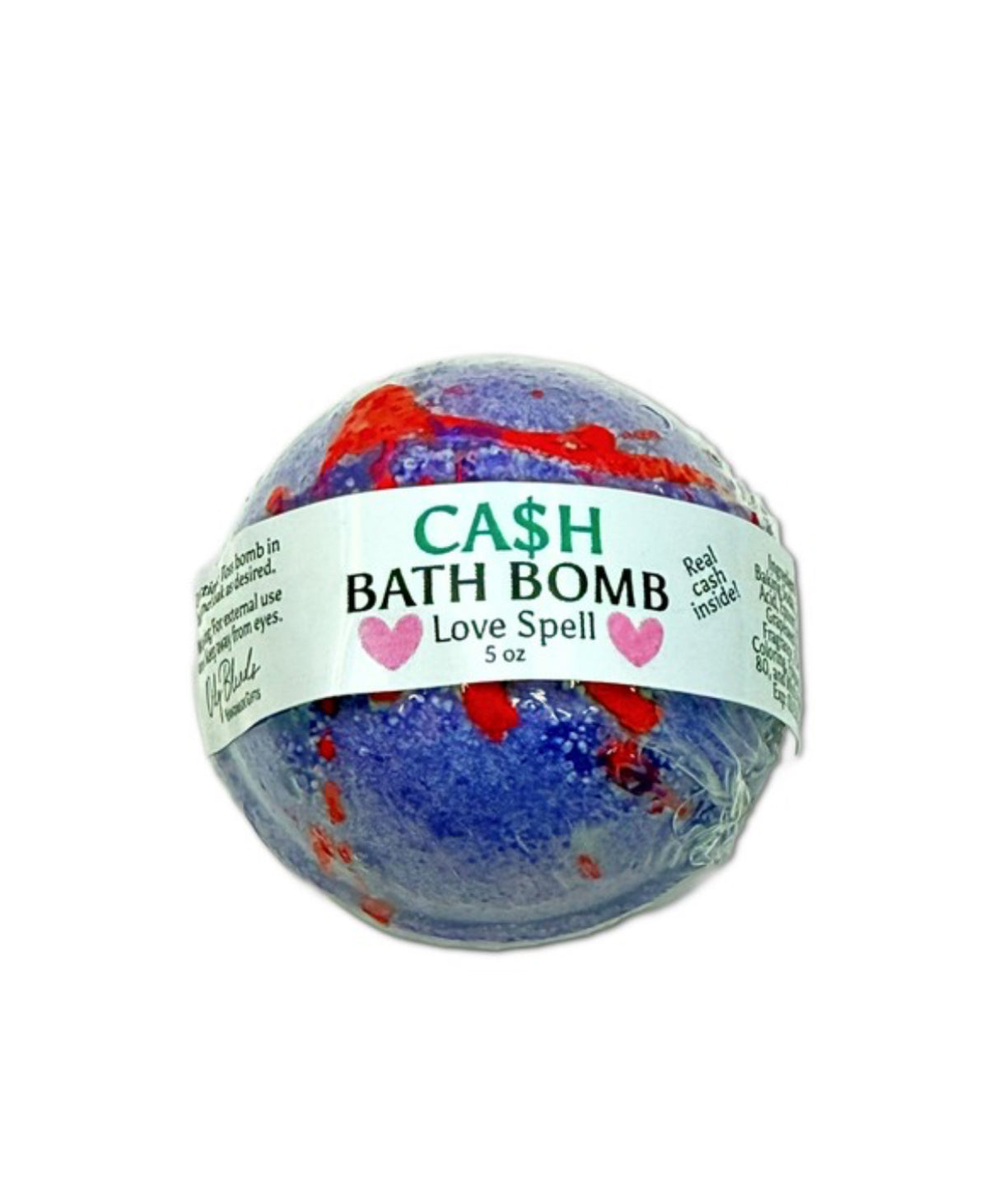 Valentines Day Cash Bath Bombs