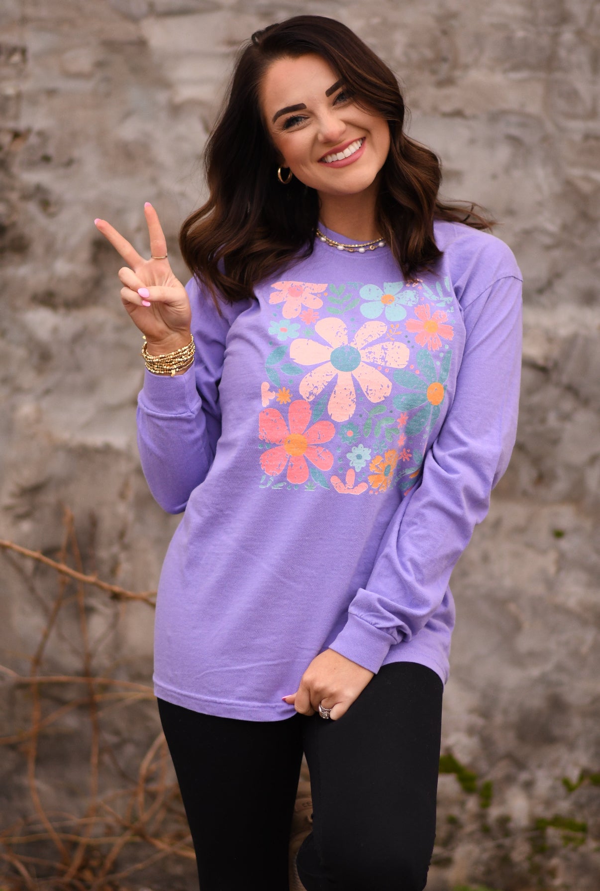 Colorful Florals Long Sleeve/Tee