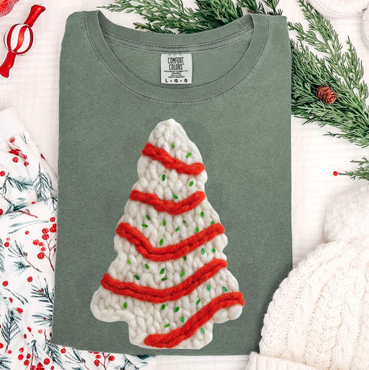 Faux Yarn Christmas Snack Cake