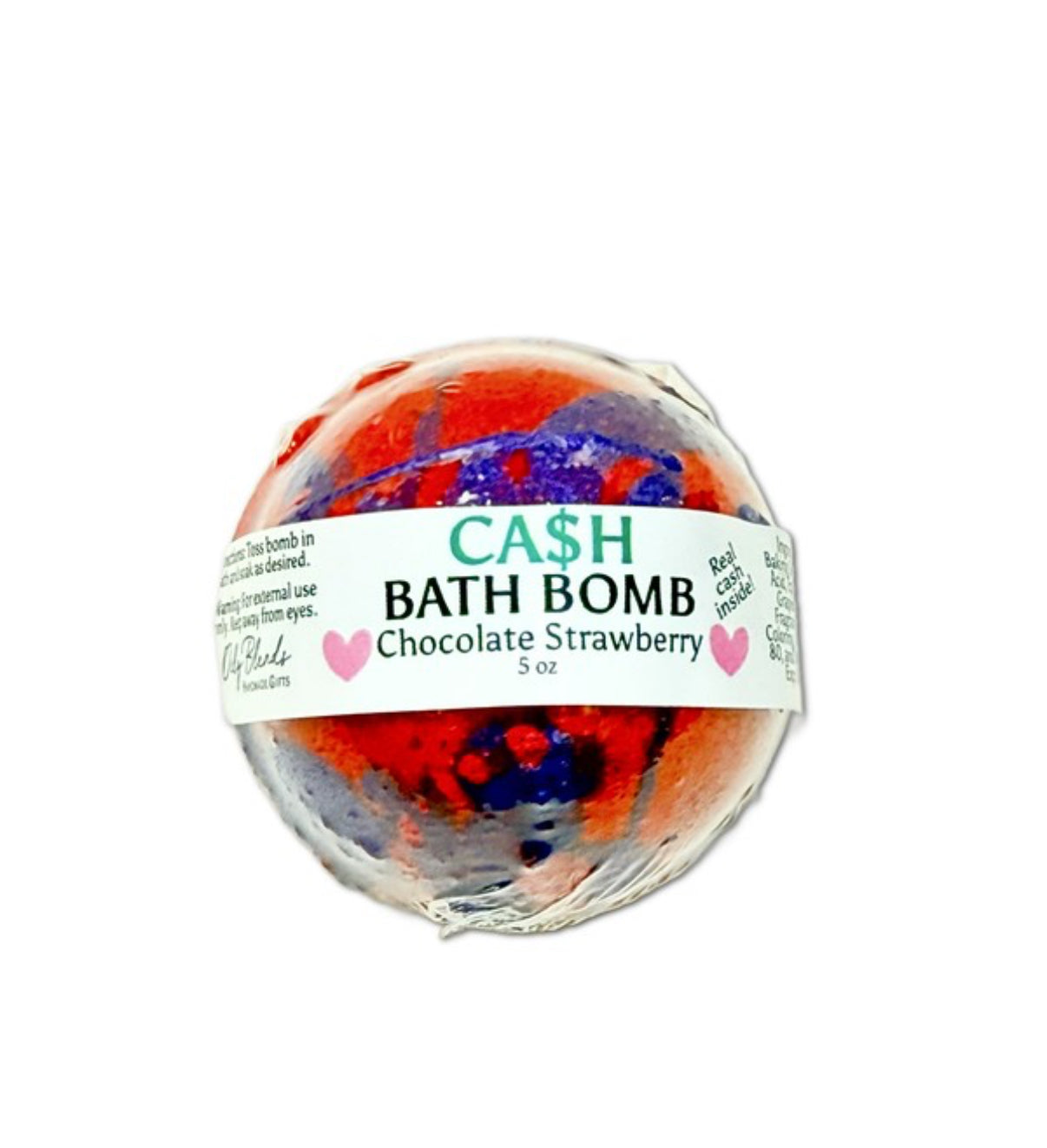 Valentines Day Cash Bath Bombs