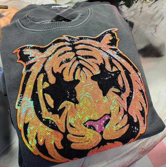 Sequin Tiger with Starry Eyes Tee