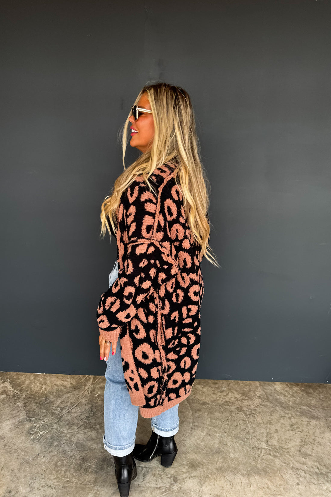 PREORDER- CHEETAH CLOUD CARDIGAN {REVERSIBLE}