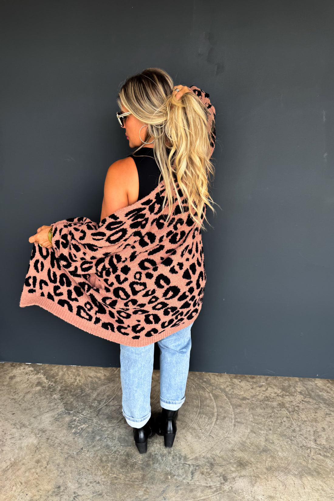 PREORDER- CHEETAH CLOUD CARDIGAN {REVERSIBLE}