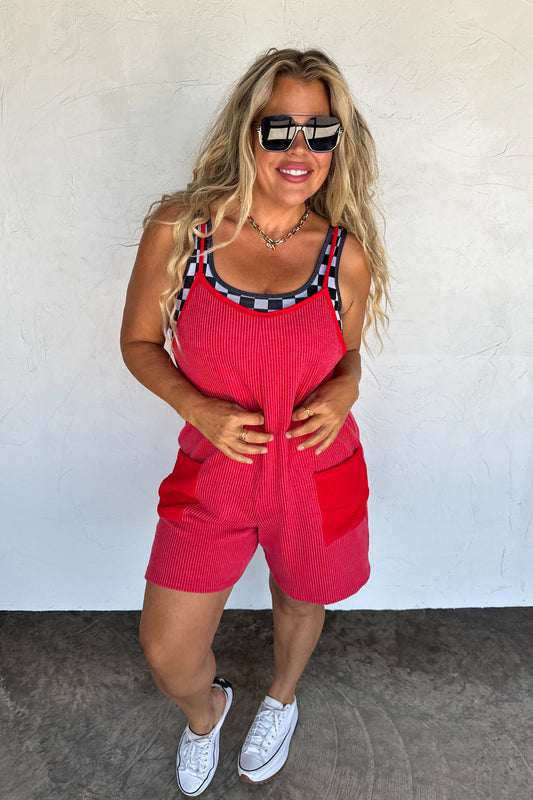 PREORDER- KINSEY RIBBED ROMPER