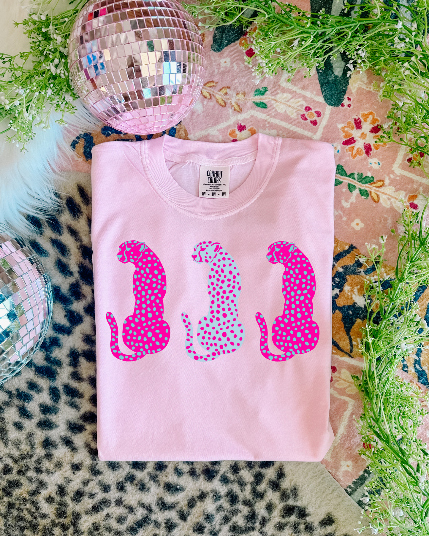 Pink/Blue Cheetahs Tee