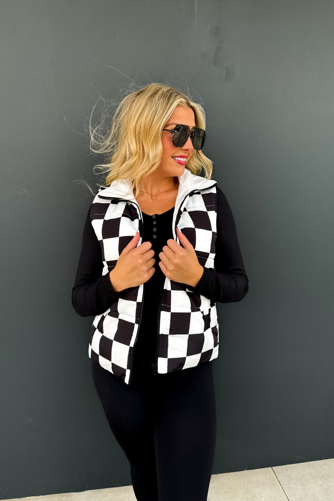 PREORDER- CHECKER & WESTERN PUFFER VEST