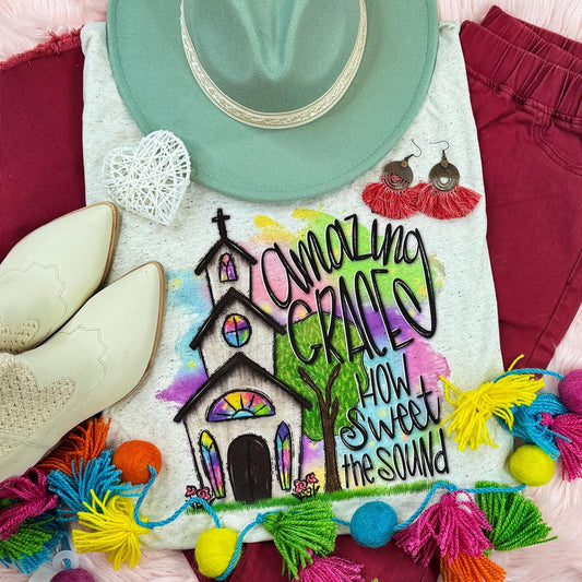 Amazing Grace How Sweet The Sound Oatmeal  Tee