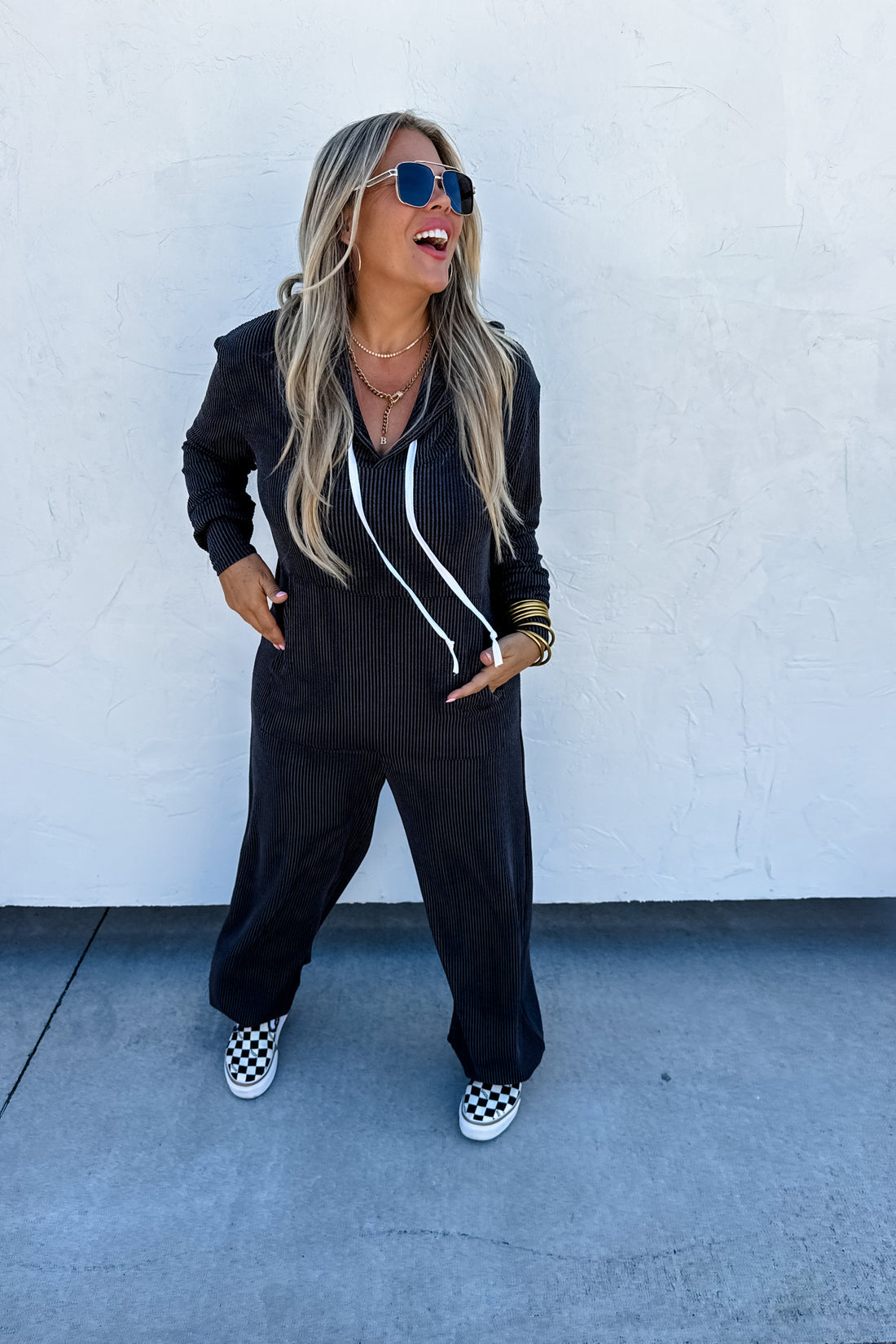 PREORDER- RIBBED HAYDEN HOODIE JUMPSUIT *LIMITED*