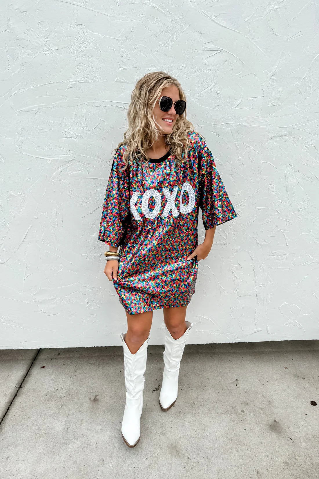 XOXO SEQUIN TOP