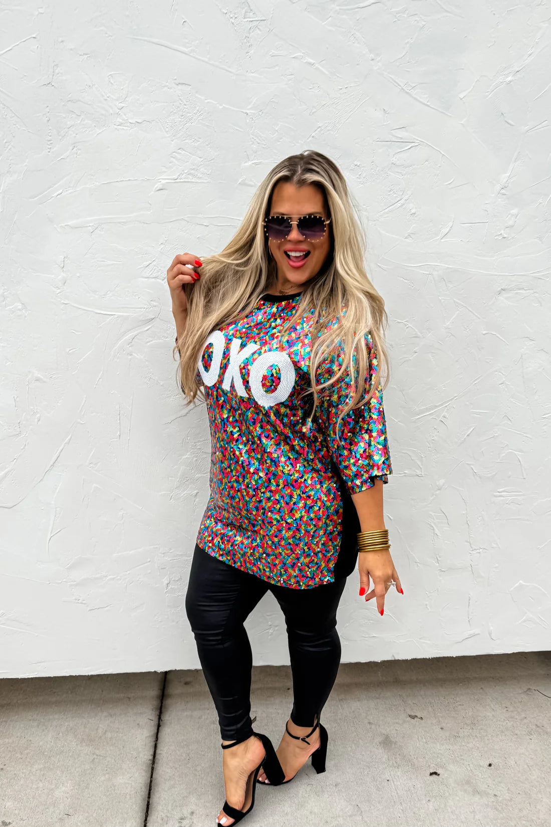 XOXO SEQUIN TOP