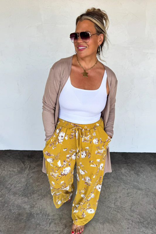 PREORDER- HADDIE FLORAL WIDE LEG PANTS