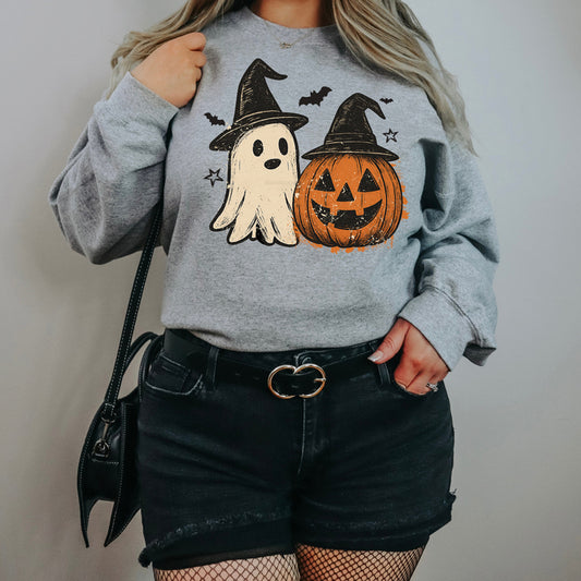 Ghost & Pumpkin Duo Crewneck