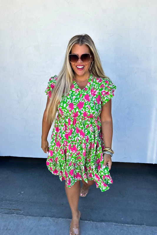 PREORDER -LUCIANA FLORAL DRESS