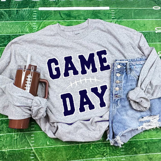 Navy Game Day with Silicon Laces Sweatshirt