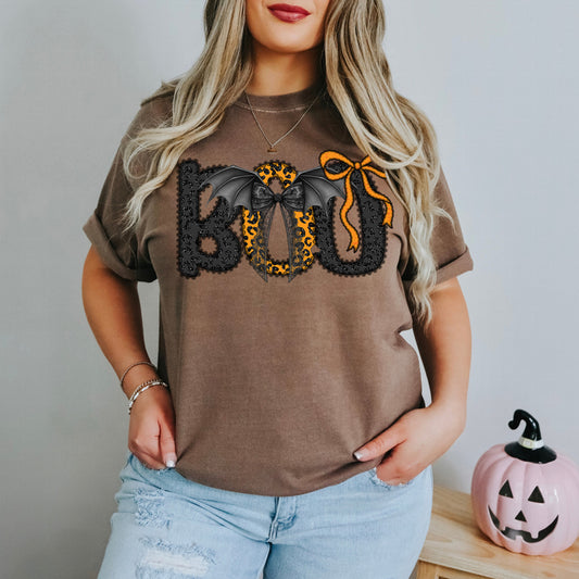 Boo Faux Lace Coquette Tee