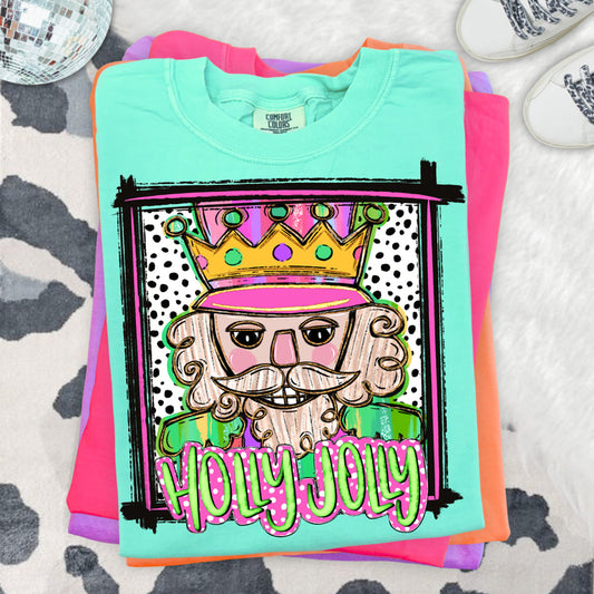 Whimsical Holly Jolly Nutcracker Tee