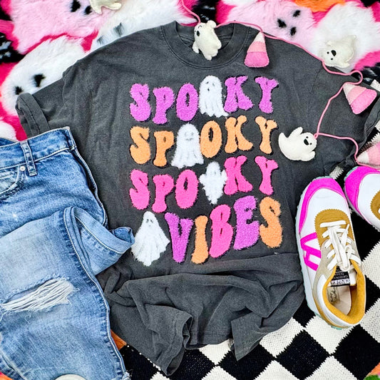 Spooky Vibes Ghost Fluffy Tee
